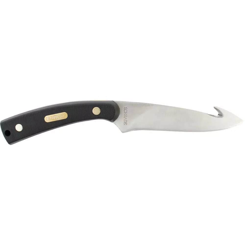 Schrade Old Timer 10 in. Full Tang Gut Hook Skinner Knife with 7Cr17 Carbon Stainless Steel Blade