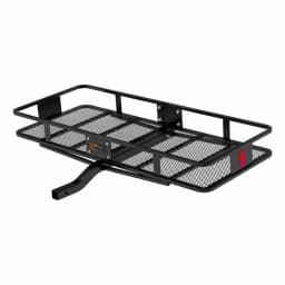 CURT 60" x 24" Black Steel Basket Cargo Carrier, 2" Fixed Shank, 500 lb. Capacity thumbnail 1