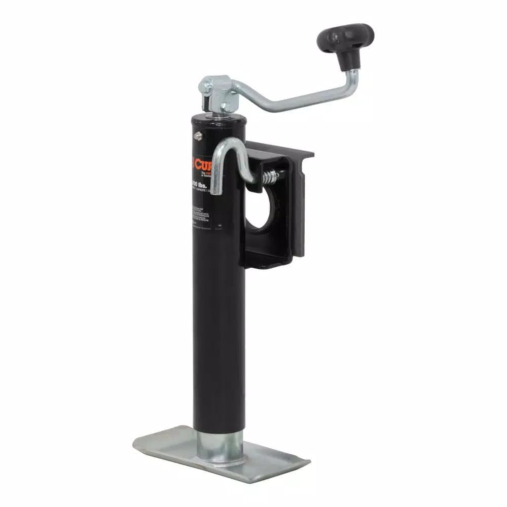CURT Swivel Bracket-Mount Trailer Jack with Top Handle, 2,000 lbs. Capacity, 10 in. Travel