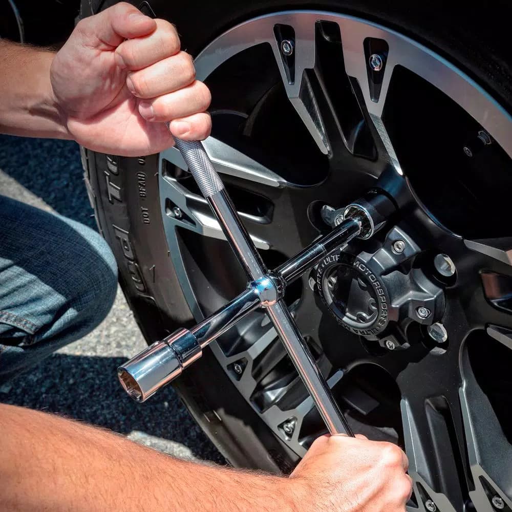 Husky Universal Lug Nut Wrench Set, 4-Piece, 1/2 in. Drive, SAE and Metric