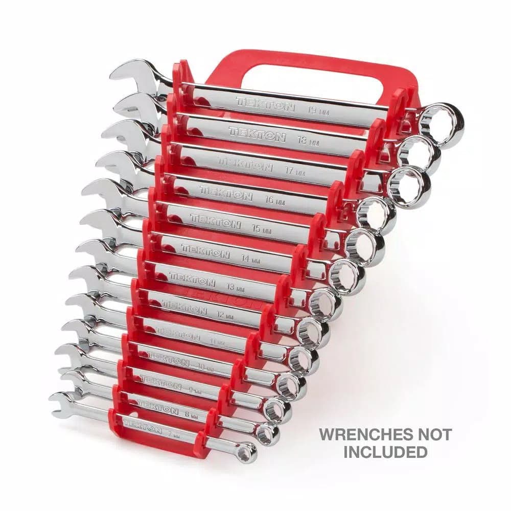 TEKTON 13-Tool Store-and-Go Wrench Rack Keeper, Red