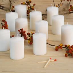 LUMABASE White Unscented Paraffin Wax Votive Candles, 15-Hour Burn Time, 36-Count Pack thumbnail 3