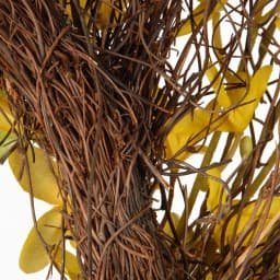 National Tree Company 24 in. Yellow Forsythia Spring Wreath with Bristle Twigs and Woven Branch Ring thumbnail 3