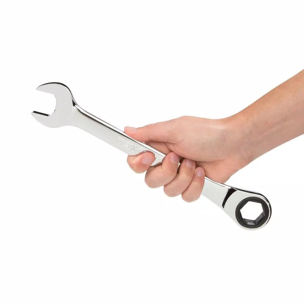 TEKTON 19 mm Ratcheting Combination Wrench, 6-Point Box End, 72-Tooth Gear