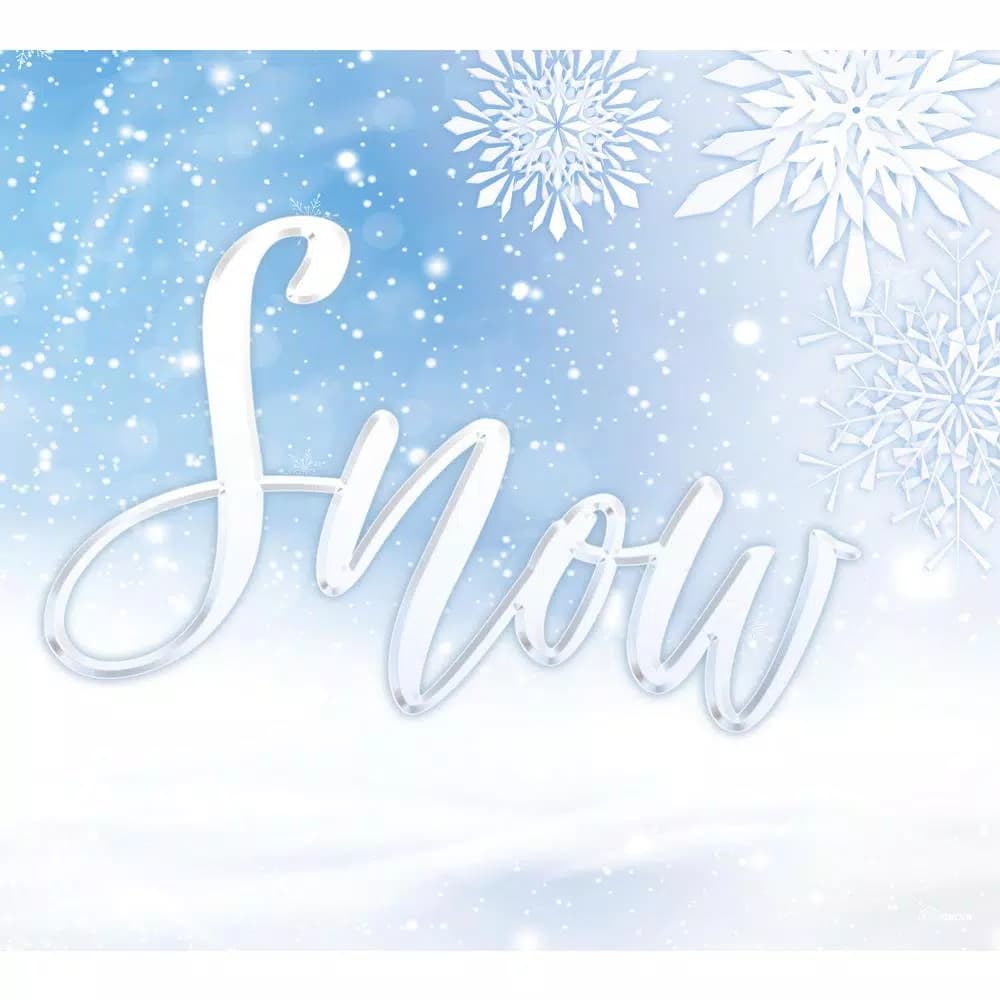 My Door Decor 7 ft. x 8 ft. Let It Snow Christmas Garage Door Banner Mural