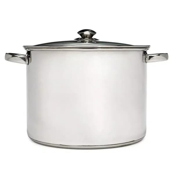 Ecolution Pure Intentions 16 Qt. Stainless Steel Stock Pot with Glass Lid