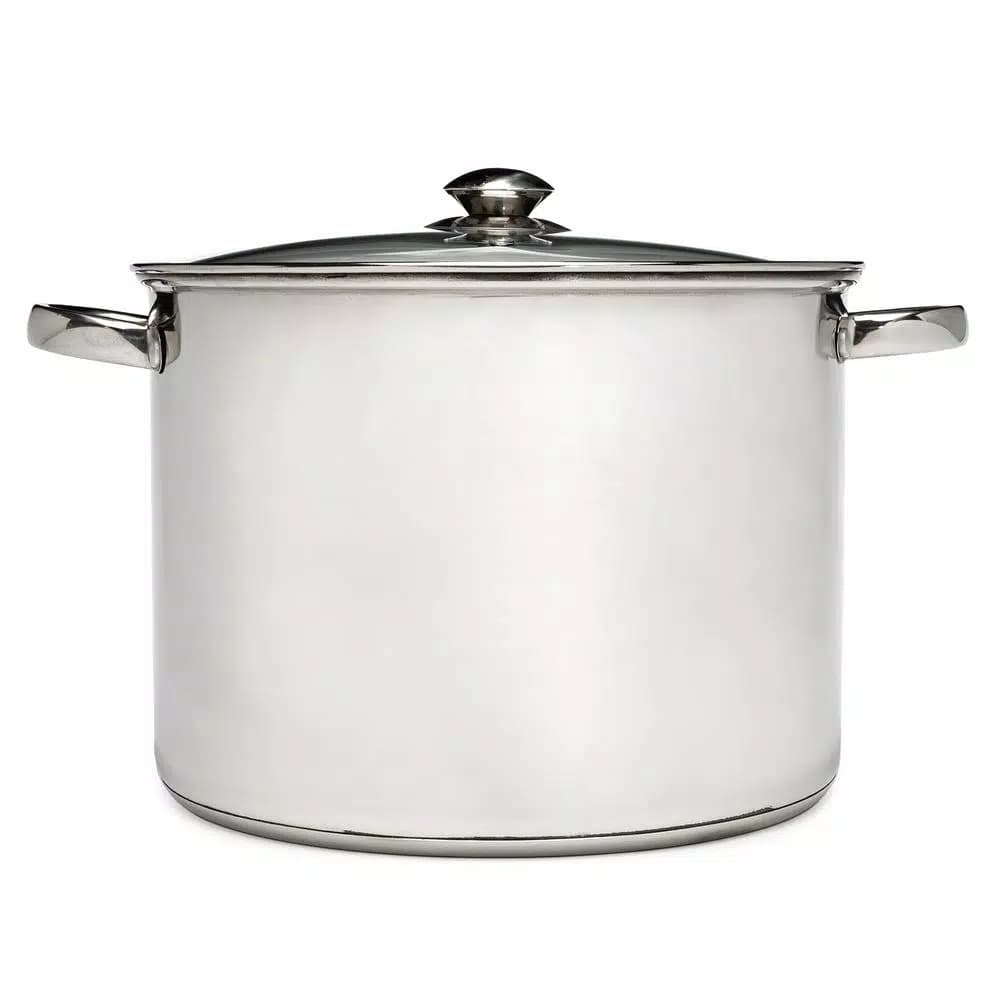 Ecolution Pure Intentions 16 Qt. Stainless Steel Stock Pot with Glass Lid