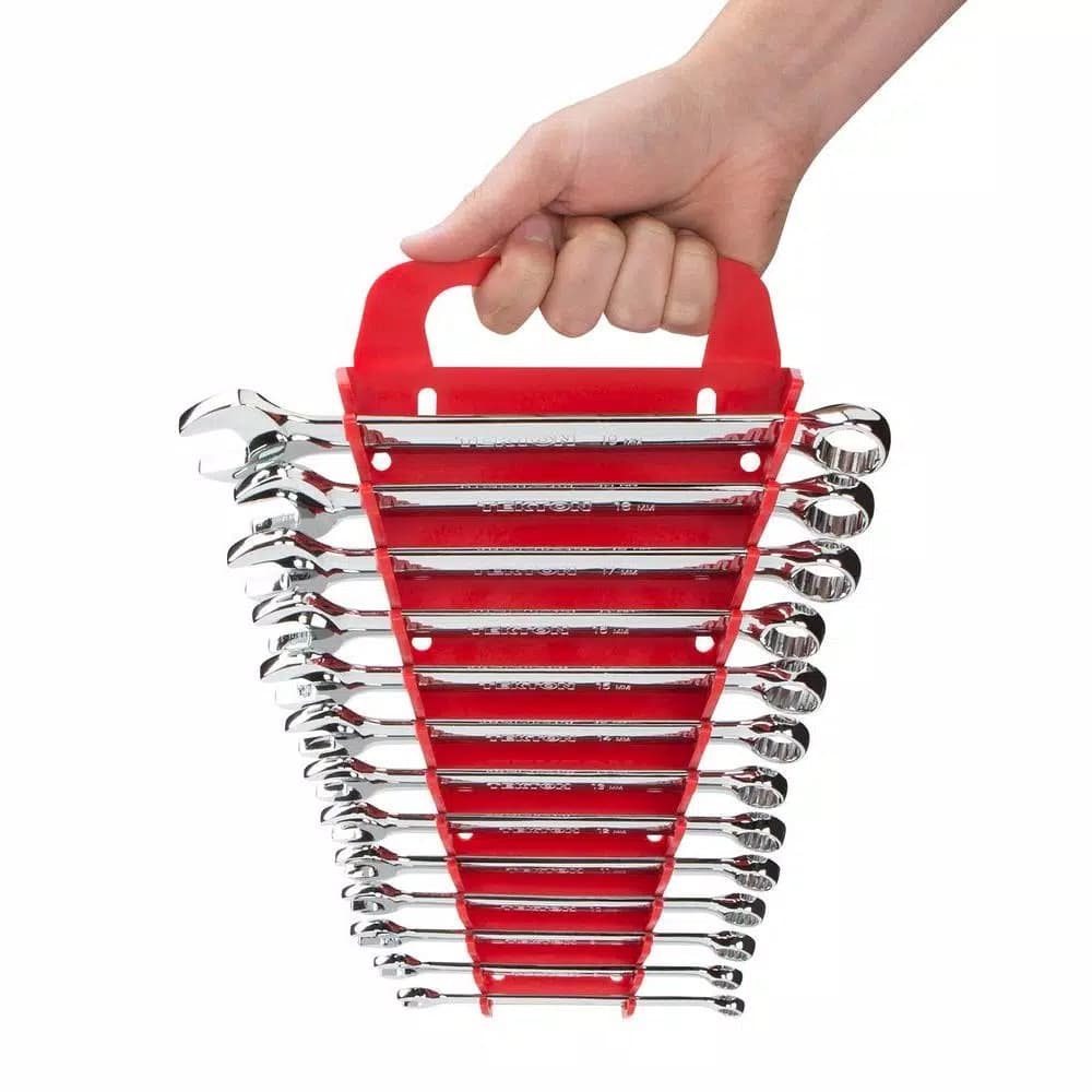 TEKTON 13-Tool Store-and-Go Wrench Rack Keeper, Red