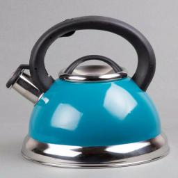 Creative Home Alexa 3.0 Qt. Stainless Steel Whistling Tea Kettle, Aqua Blue thumbnail 2
