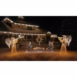 HOLIDYNAMICS HOLIDAY LIGHTING SOLUTIONS Holidynamics 23 in. LED Bethlehem Star Christmas Decor - Gold and White Lights thumbnail 2