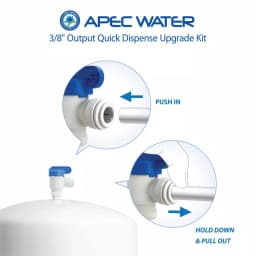 APEC Water Systems 3/8 in. Quick Dispense Upgrade Kit for Under Sink Reverse Osmosis Water Filtration Systems thumbnail 4