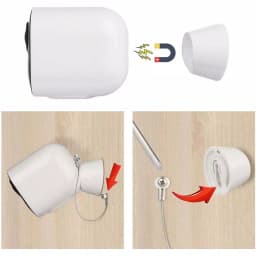 Wasserstein Magnetic Wall Mount for Arlo Ultra 2, Ultra, Pro 4, and Pro 3 (3-Pack, White) thumbnail 3