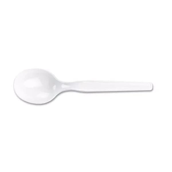 DIXIE White Polystyrene Soup Spoons, Heavy Mediumweight, 1000 Count Case