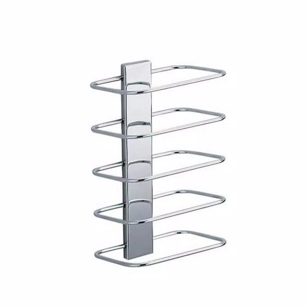 WS Bath Collections Hotel WSBC 5-Bar Wall Mounted Towel Rack, Polished Chrome
