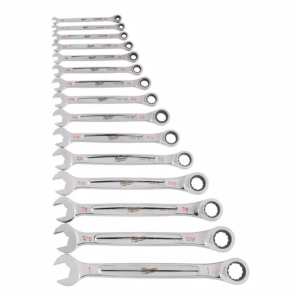 Milwaukee 30-Piece SAE and Metric Ratcheting Combination Wrench Set