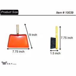G & F Products Just for Kids Dustpan and Brush Set - Red Metal and Wood Cleaning Tool thumbnail 5