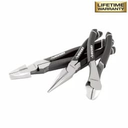 Husky 3-Piece High-Leverage Pliers Set - Diagonal, Long Nose, and Linesman Pliers thumbnail 4