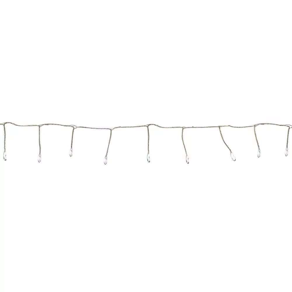 Northlight 40-Light LED Pure White Fairy Christmas String Lights with Remote Control, 6 ft. Silver Wire