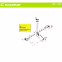 Swagman XC2 Platform Hitch Bike Rack - Carries 2 Bikes, 20-29 inch Wheels, 1-1/4 in. & 2 in. Hitch Receivers thumbnail 2