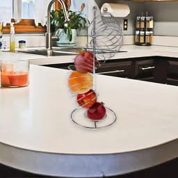 Mind Reader Stainless Steel Twisted Fruit Holder, Silver Metal Wire Fruit Basket thumbnail 7