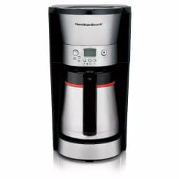 Hamilton Beach 10-Cup Programmable Drip Coffee Maker with Thermal Carafe, Black and Stainless Steel thumbnail 3