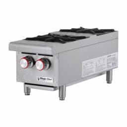Unbranded Magic Chef Commercial 12 in. 2-Burner Gas Countertop Hot Plate Range, 50,000 BTUs thumbnail 2