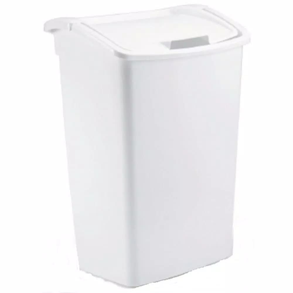 Rubbermaid 11.25 Gallon Dual Action Trash Can, Bisque