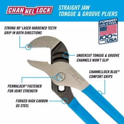 Channellock 9-1/2 in. Tongue and Groove Pliers with 5 Adjustments thumbnail 3