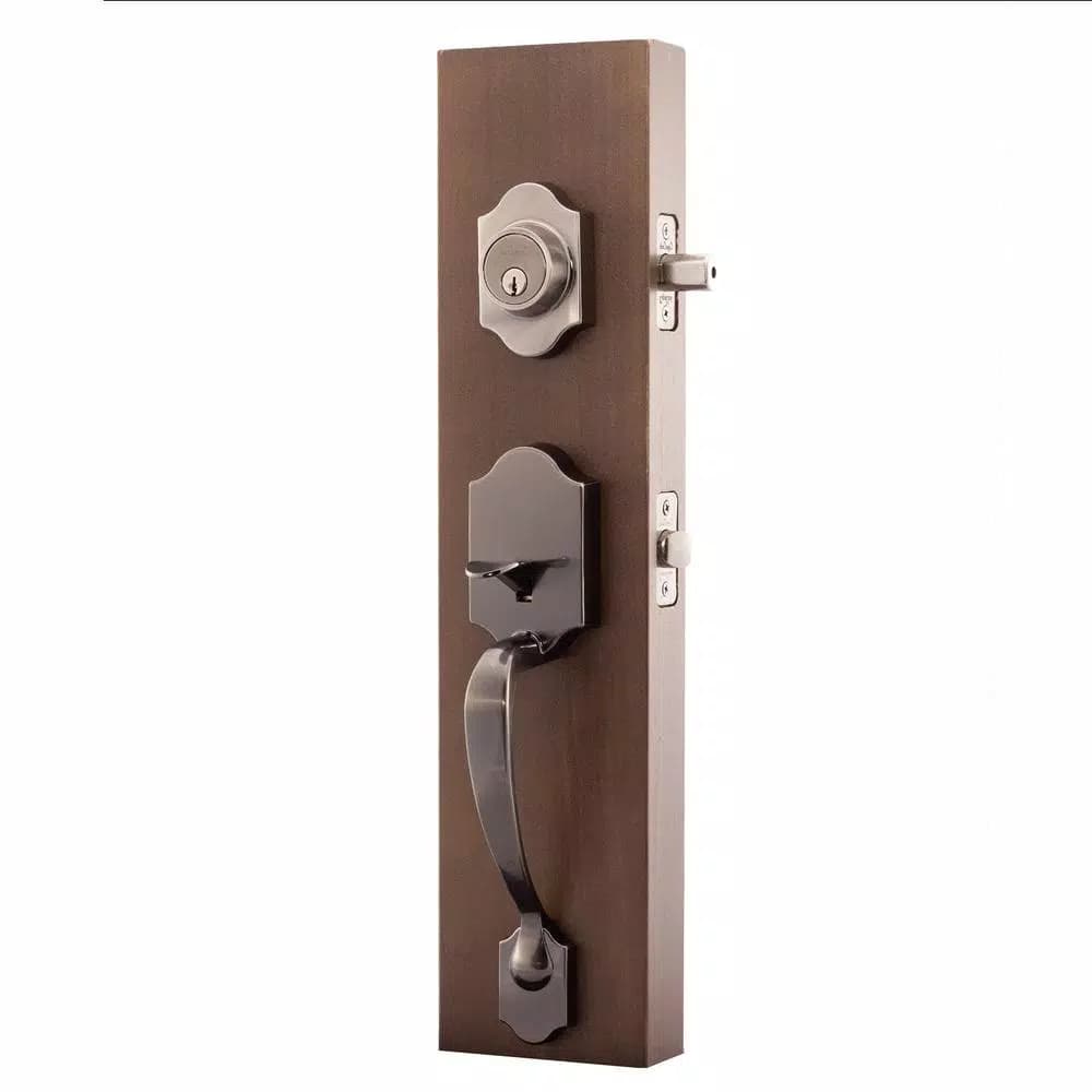 Copper Creek Heritage Antique Nickel Handleset with Waverlie Lever Trim
