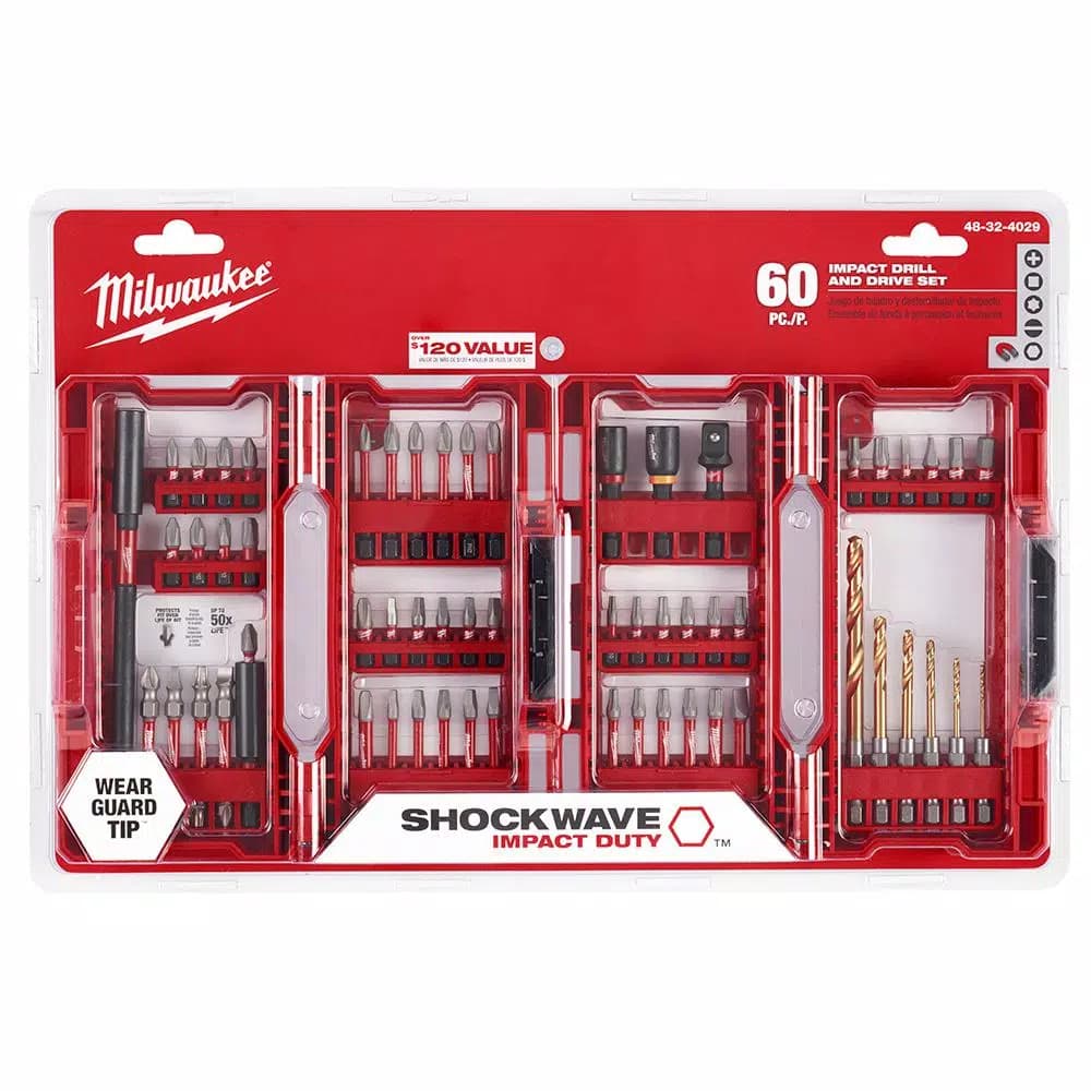 Milwaukee Shockwave 60-Piece Impact Rated Drill and Drive Bit Set