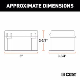 CURT Watertight Breakaway Battery Case - 5" x 3-3/8" x 3-3/4" Replacement Battery Box thumbnail 5
