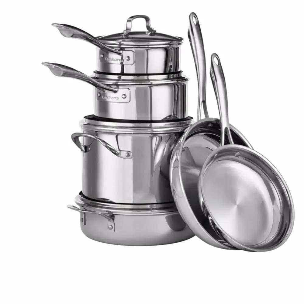 Cuisinart MultiClad 10-Piece Stainless Steel Cookware Set