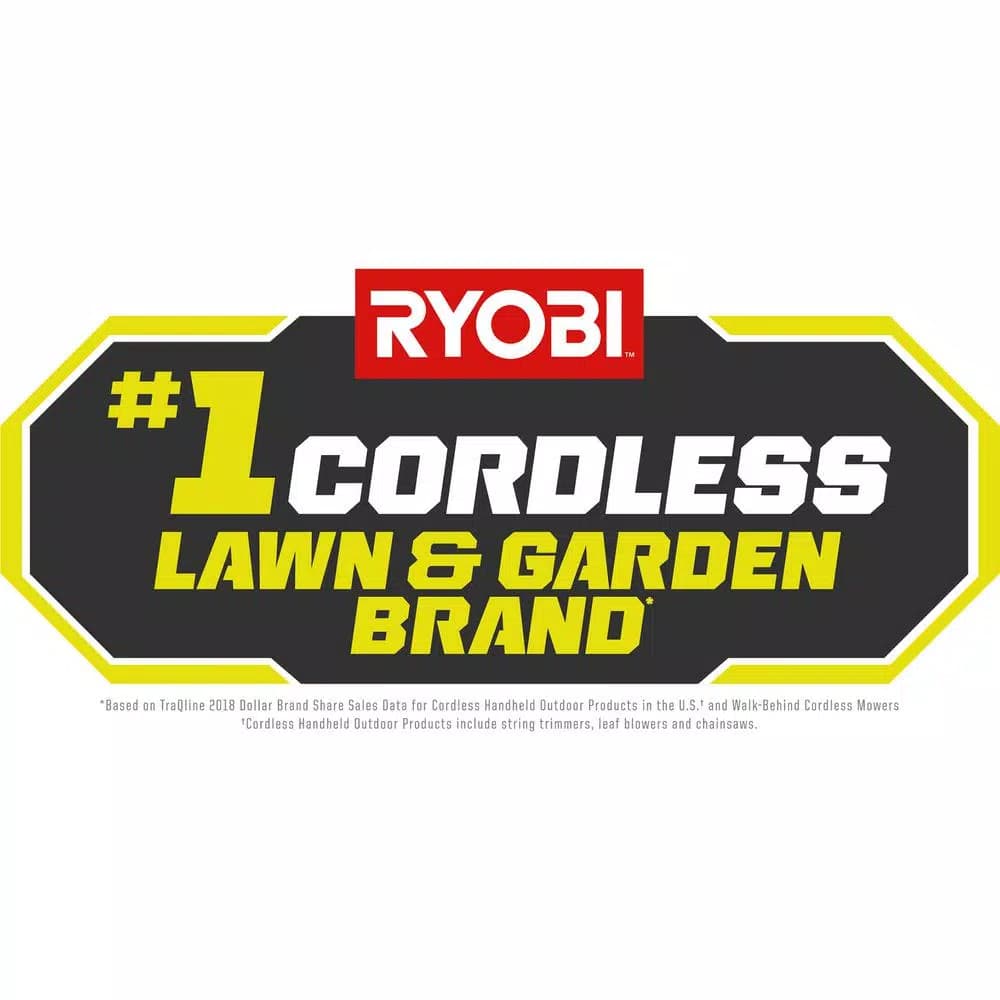 RYOBI ONE+ 18V Brushless Cordless String Trimmer with 4.0 Ah Battery and Charger Included