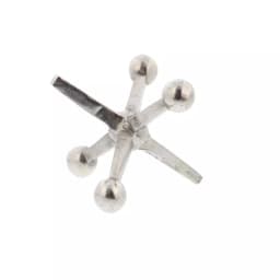 LITTON LANE Aluminum Jack Table Sculptures Set of 2 - Metallic Silver Modern Decor thumbnail 3