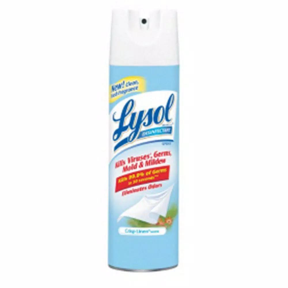 Lysol Crisp Linen Disinfectant Spray, 19 oz (12-Pack)