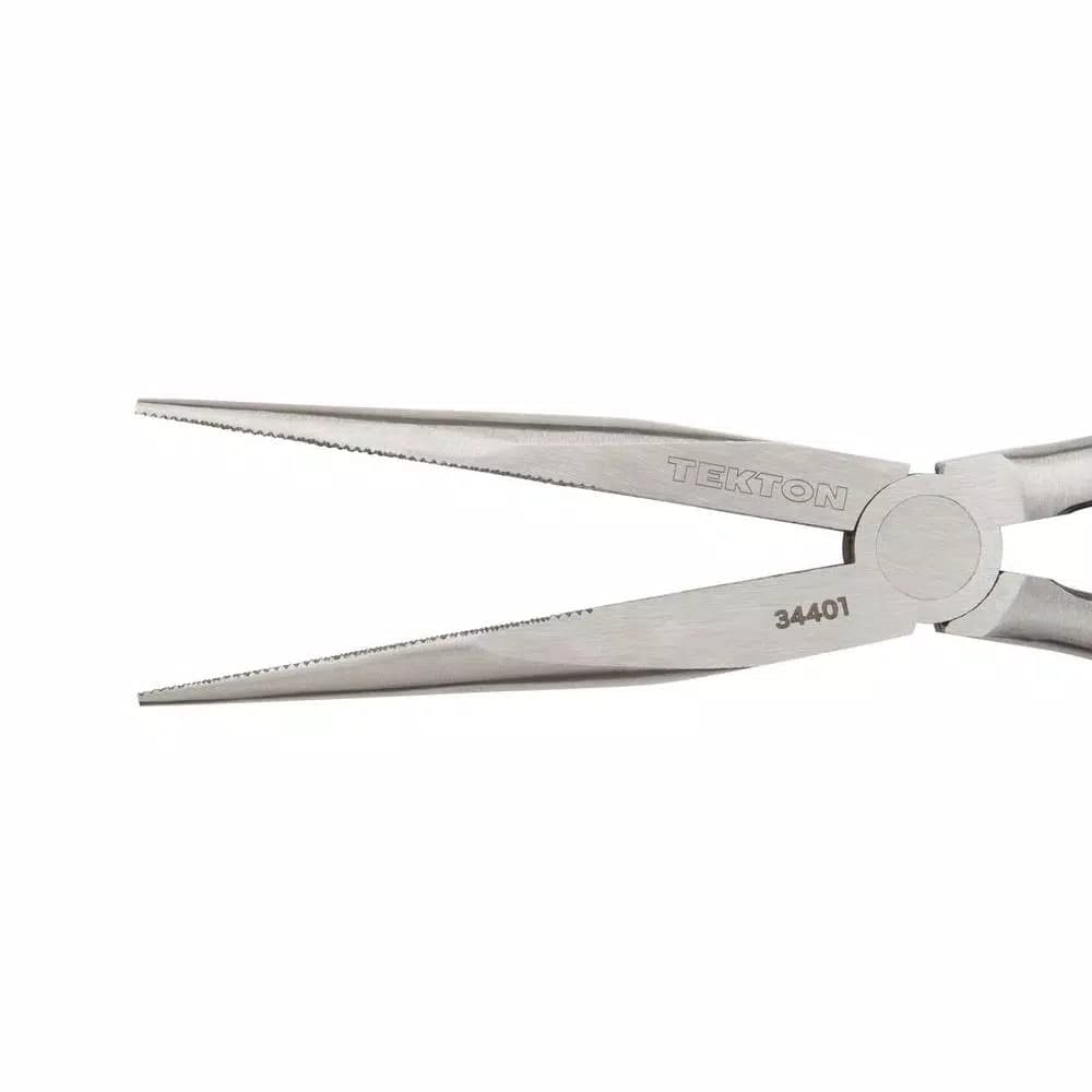 TEKTON 11 in. Long Reach Long Nose Pliers with Crosscut Teeth