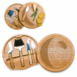 TOSCANA Picnic Time Circo 10.2 in. Rubberwood Cheese Board and 4-Piece Stainless Steel Tool Set thumbnail 3