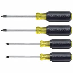 Klein Tools 4-Piece Square Recess Robertson Screwdriver Set with Cushion-Grip Handles thumbnail 1