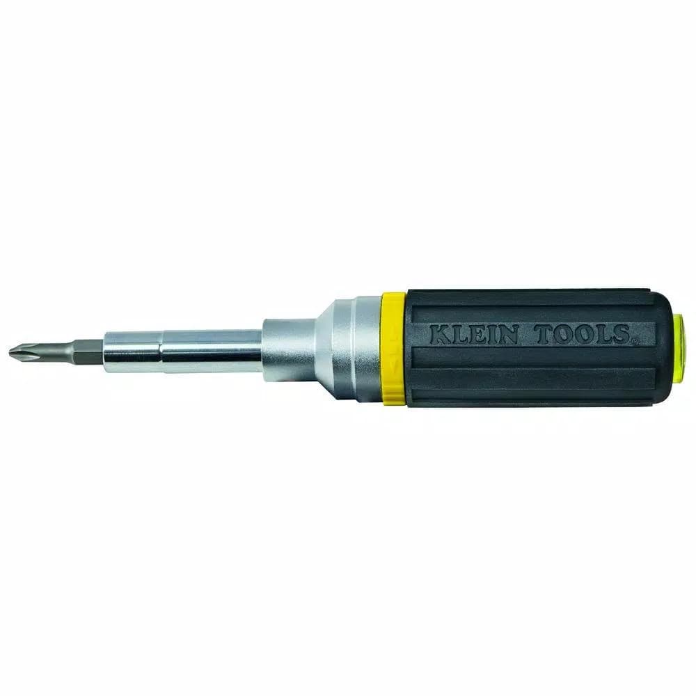 Klein Tools Ratcheting Multi-Bit Screwdriver and Nut Driver Set with Cushion Grip Handle