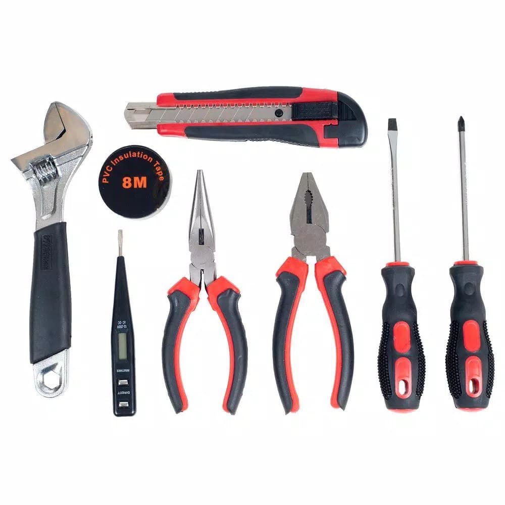 Stalwart 9-Piece Multipurpose Tool Kit for Car, Home, and Office