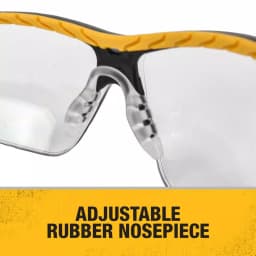 DEWALT DC Dual Injected Rubber Frame Safety Glasses with Clear Polycarbonate Lens thumbnail 5