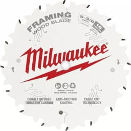 Milwaukee 5-3/8 in. 16-Tooth Framing Circular Saw Blade, Thin Kerf thumbnail 1