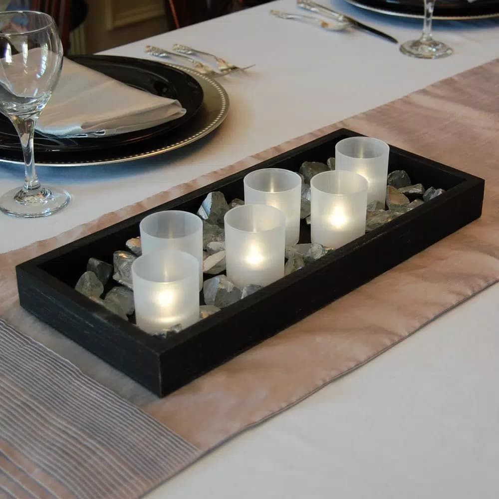 LUMABASE Flameless Votive Candles with Frosted Plastic Holders, Warm White LED, 6 Count