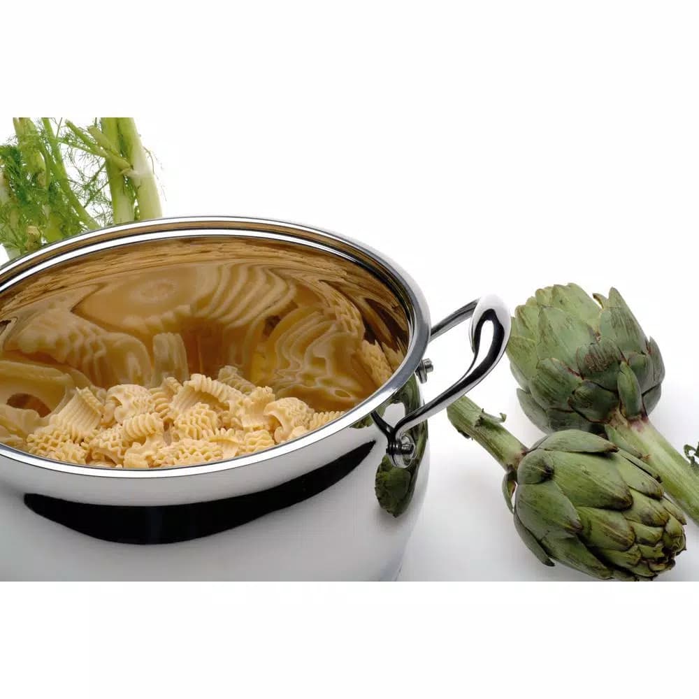 BergHOFF Essentials Zeno 7 Qt. Stainless Steel Stock Pot with Glass Lid