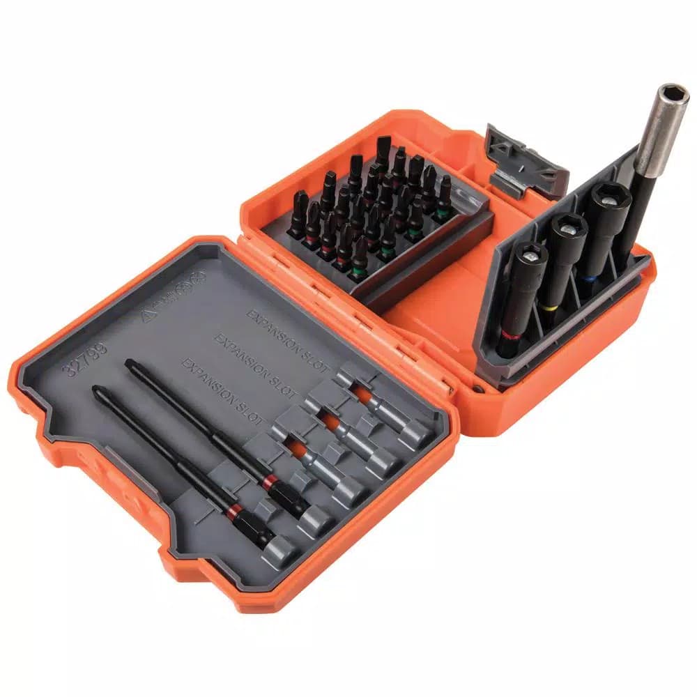 Klein Tools S2 Steel Pro Impact Power Bit and Nut Driver Set, 26-Piece with Case