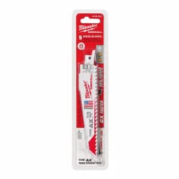 Milwaukee AX 6 in. 5 TPI Wood & Nail Embedded Reciprocating Saw Blades (5-Pack) thumbnail 2