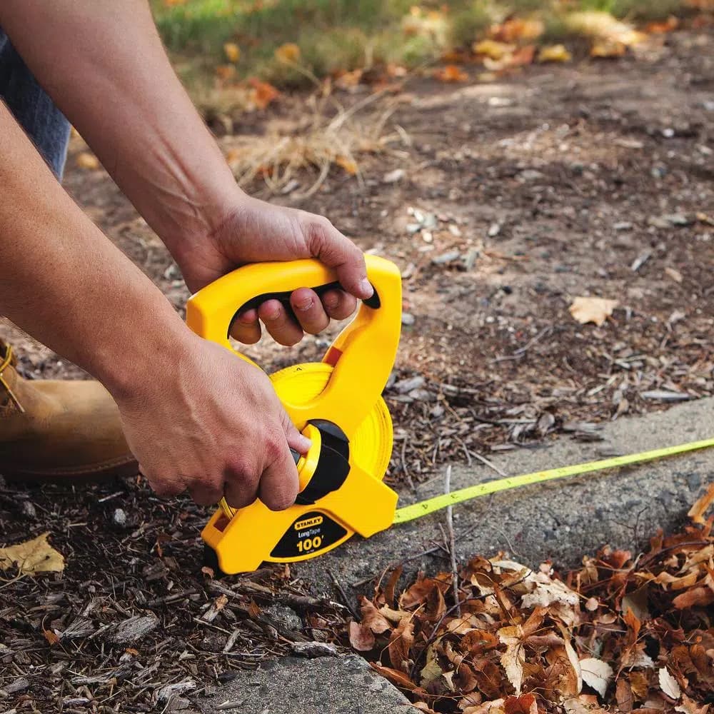 Stanley 100 ft. x 1/2 in. Fiberglass Long Tape Measure with High-Impact ABS Case