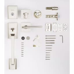 Kwikset Camino Low Profile Satin Nickel Single Cylinder Entry Handleset with Halifax Lever thumbnail 8