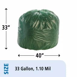 Stout 33 Gallon Totally Degradable Trash Bags, 40 Count Box, Green thumbnail 5