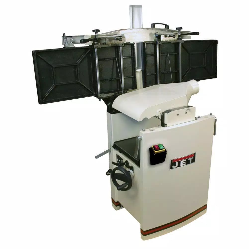 Jet JJP-12 12 in. 3 HP Industrial Woodworking Planer and Jointer Combo with Closed Stand